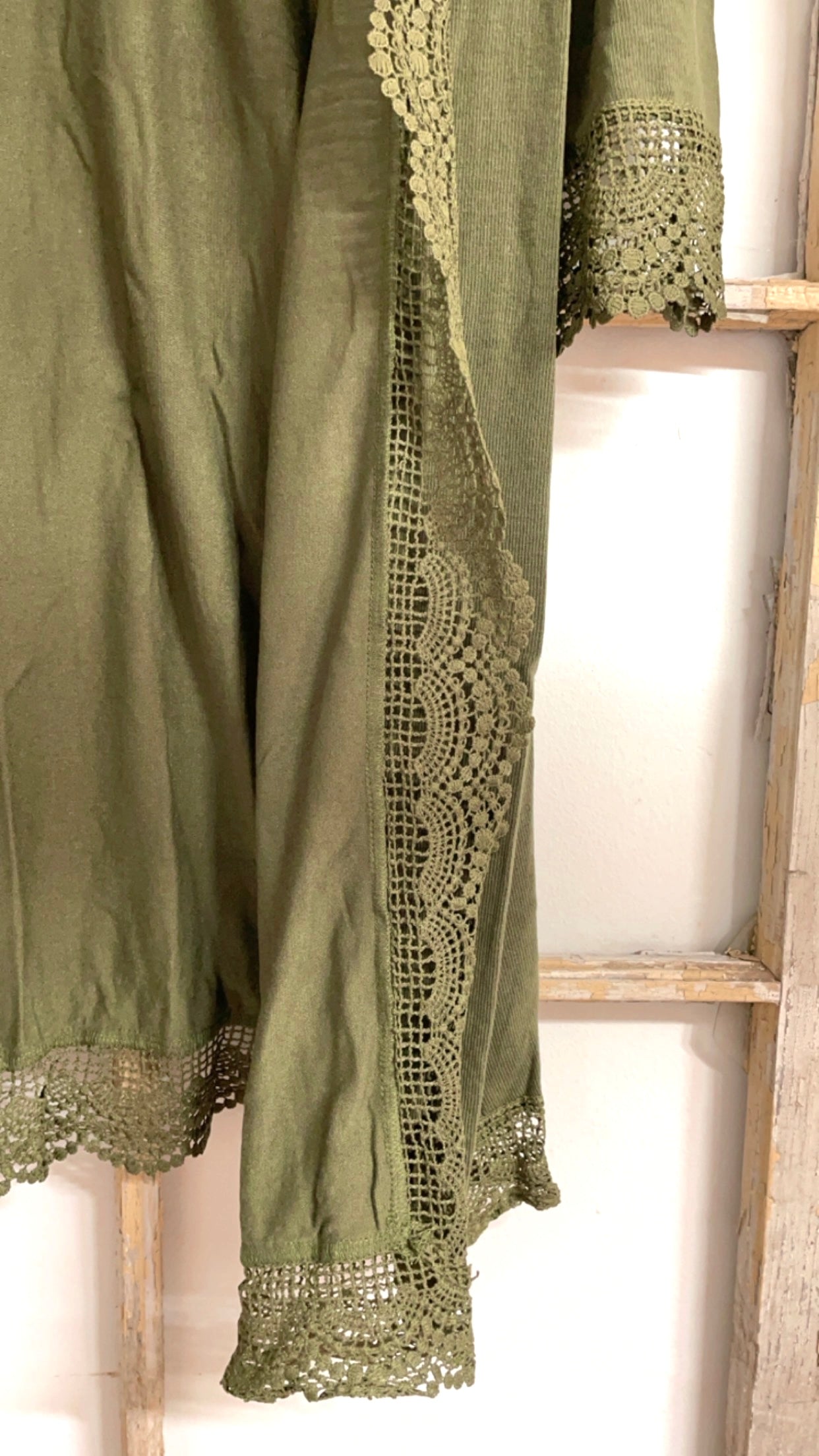 olive green cardigan