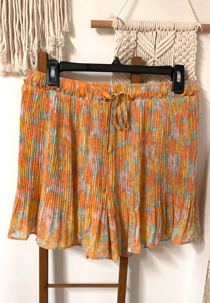 Vintage-Inspired Floral Print Retro Summer Shorts – Boho Style, Sustainable Fashion