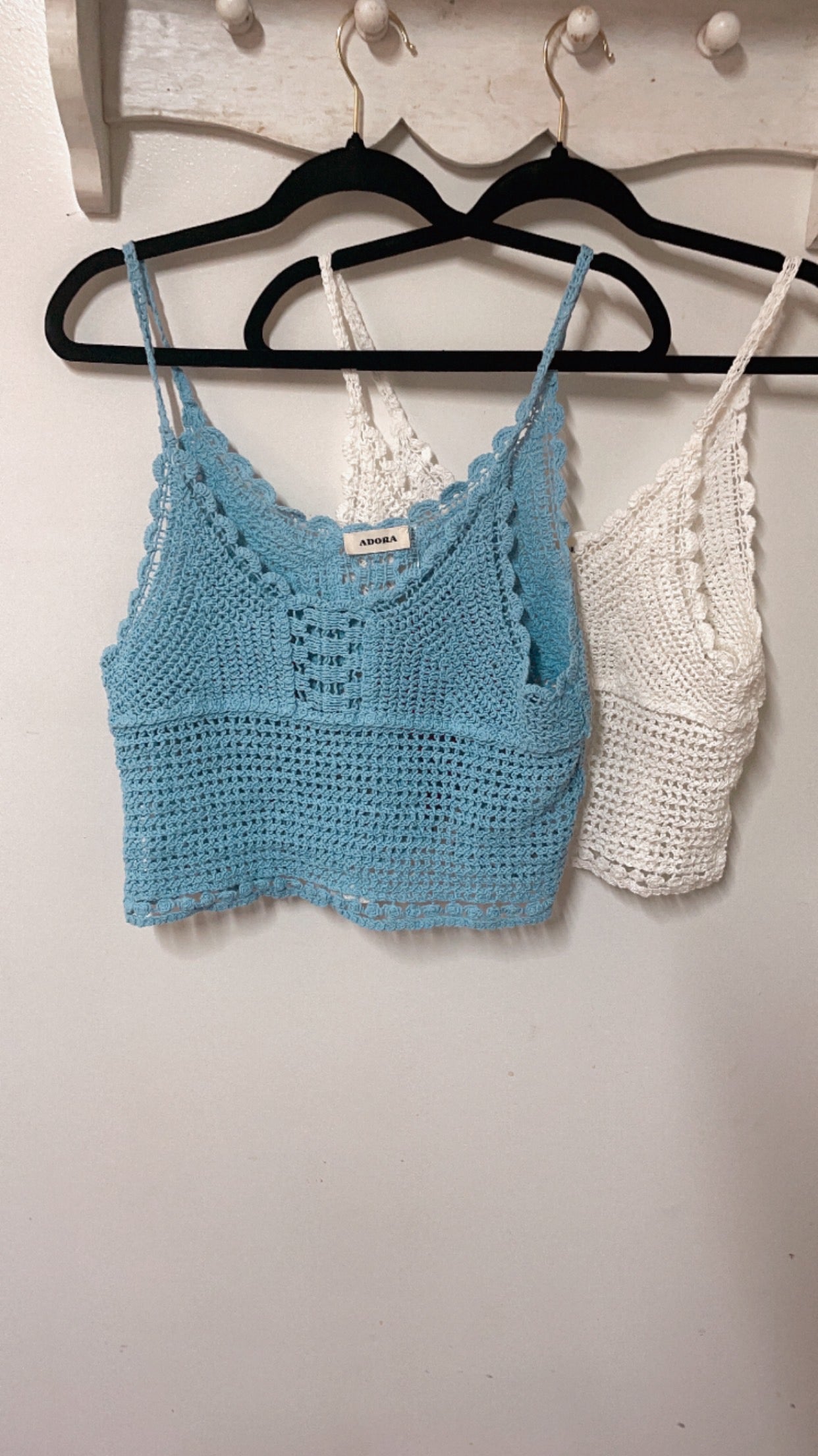 Crochet Cropped Tank Top |  One Size Fits Most (S-L)