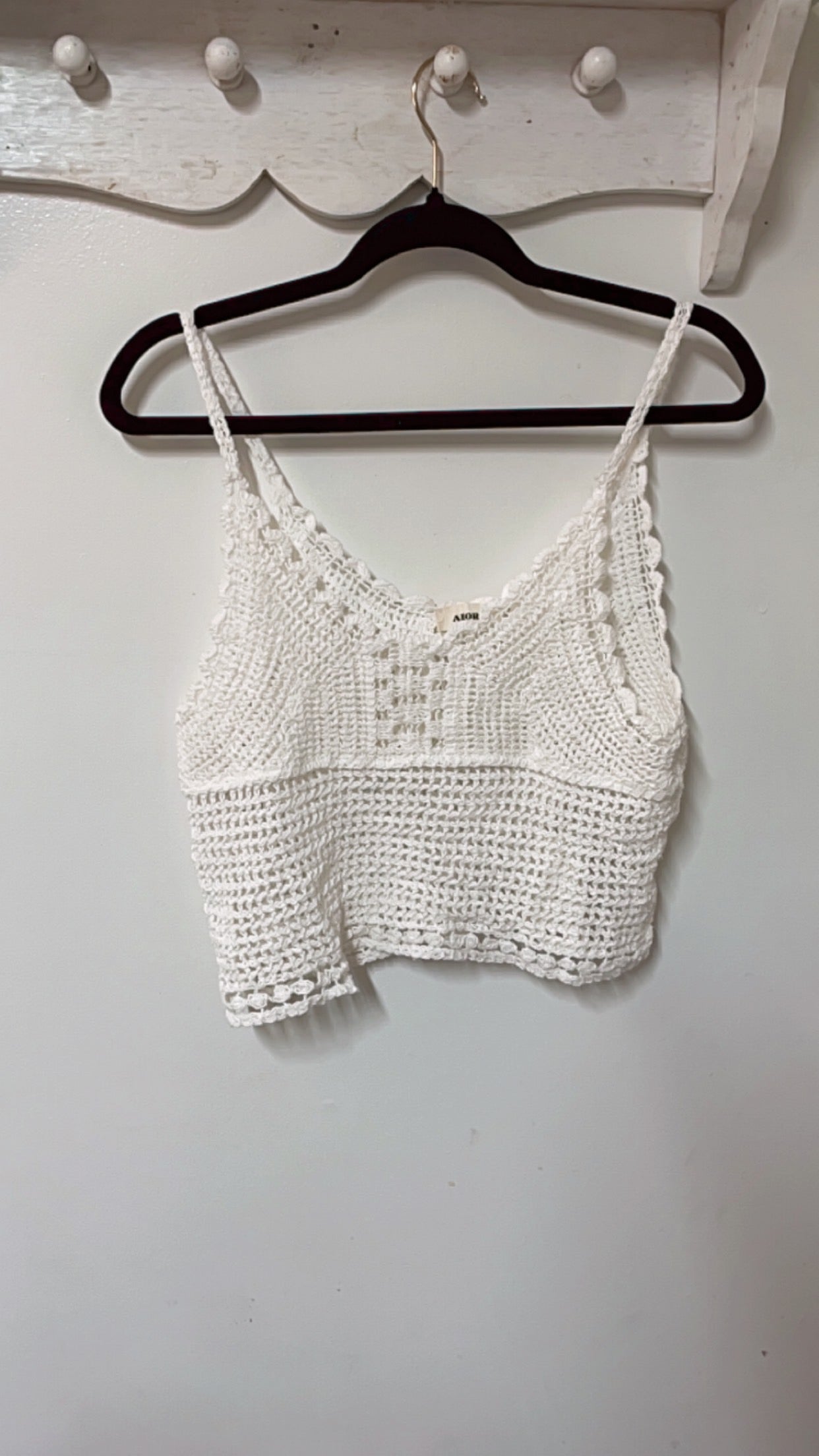 Crochet Cropped Tank Top |  One Size Fits Most (S-L)