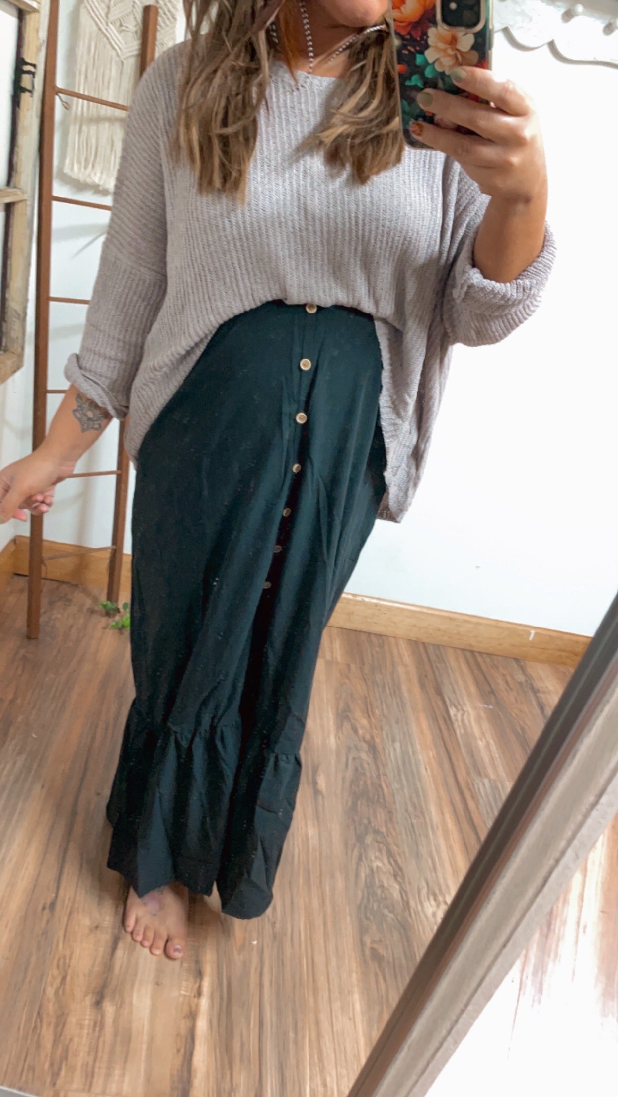 Hi-Low Knit Sweater - Cozy Oversized Fit