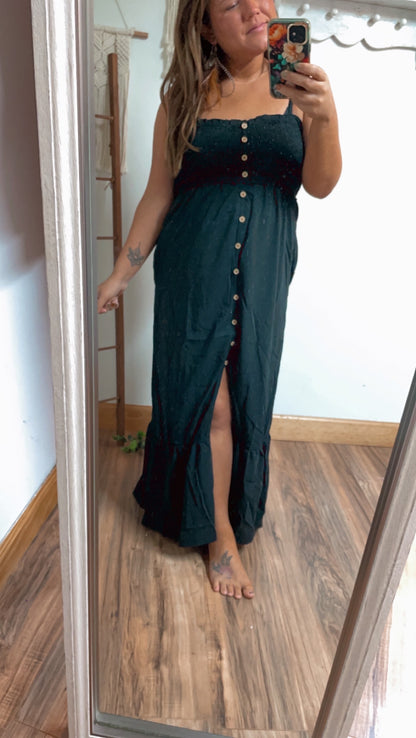 Boho Black Widow Maxi Dress