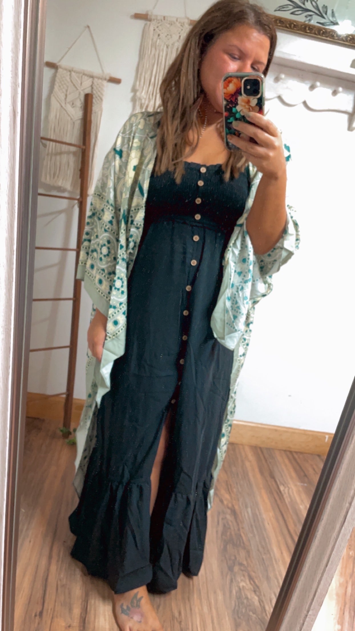 Boho Black Widow Maxi Dress