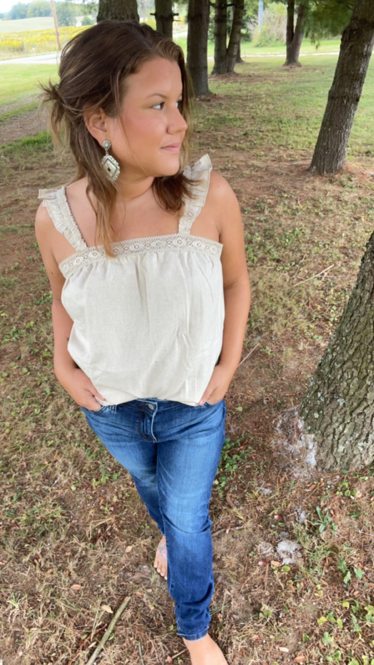 linen tank top